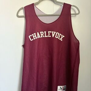 Charlevoix Maroon Mesh Pinny Tank Top